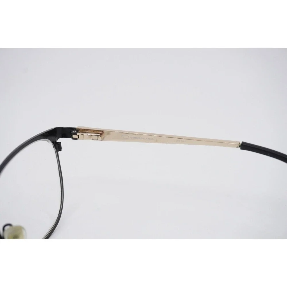 Vtg Oscar de la Renta OSL 969 Eyeglasses Frame Semi Matte Black Gold 53-15-135